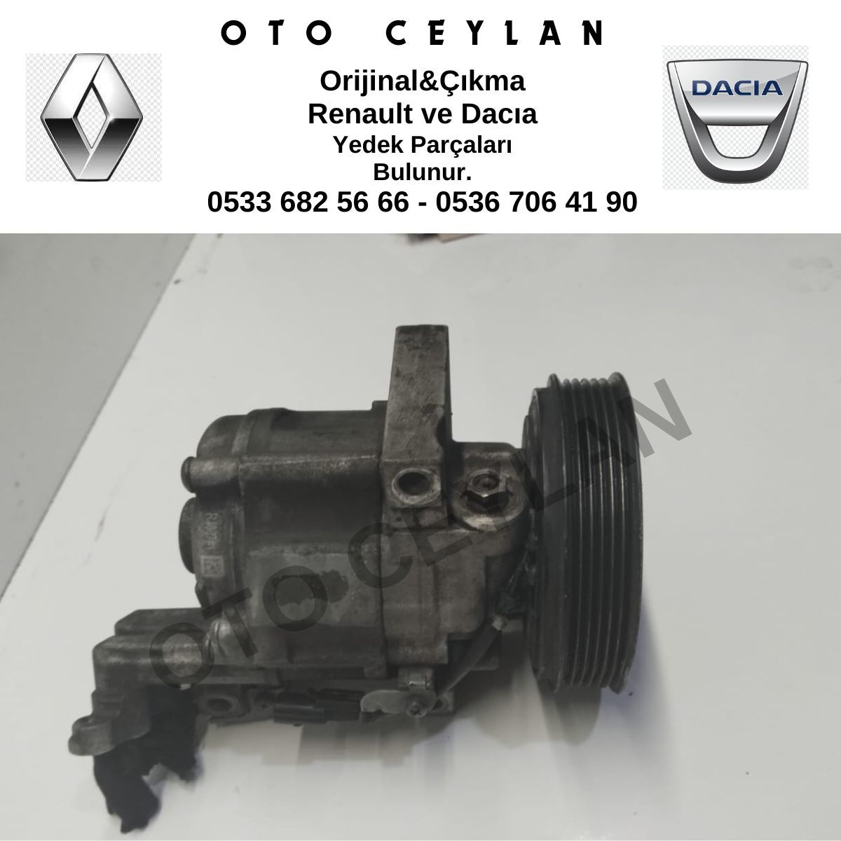 926009154R Clio Symbol Joy Sandero 2 Logan 2 1.5 Dci Klima Kompresörü Orijinal Çıkma