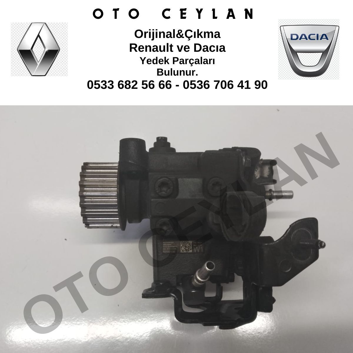 167008557R 167008997R 8201100115 Megane 4 Talisman Kadjar 1.5 Dci Enjeksiyon Mazot Pompası Orijinal Çıkma