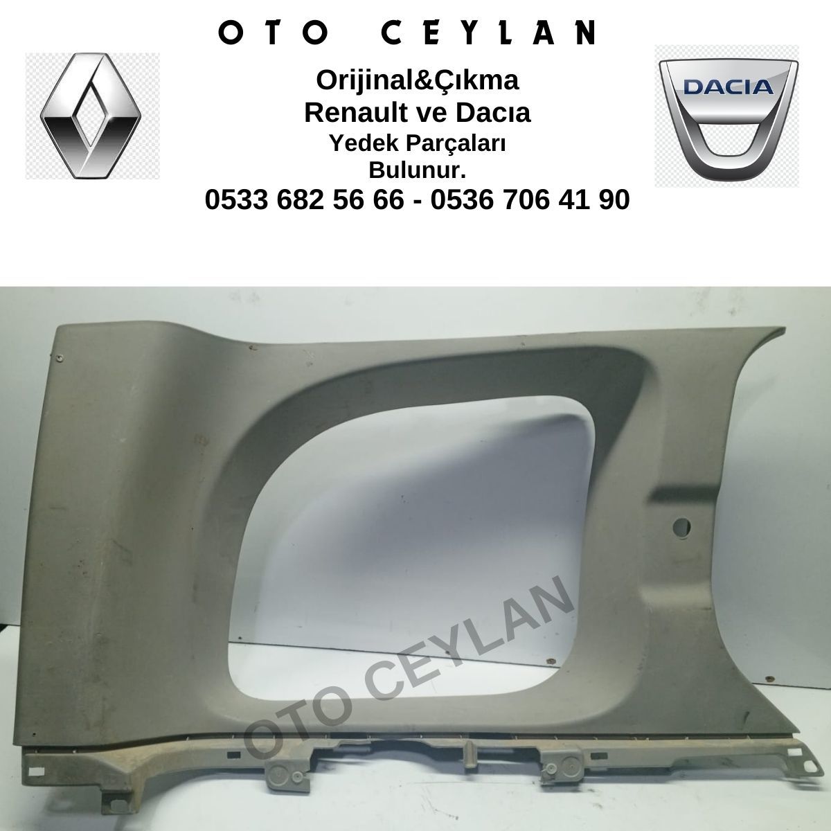 8200421075 Kango Sol Üst Cam Direği Kaplaması Orijinal Çıkma
