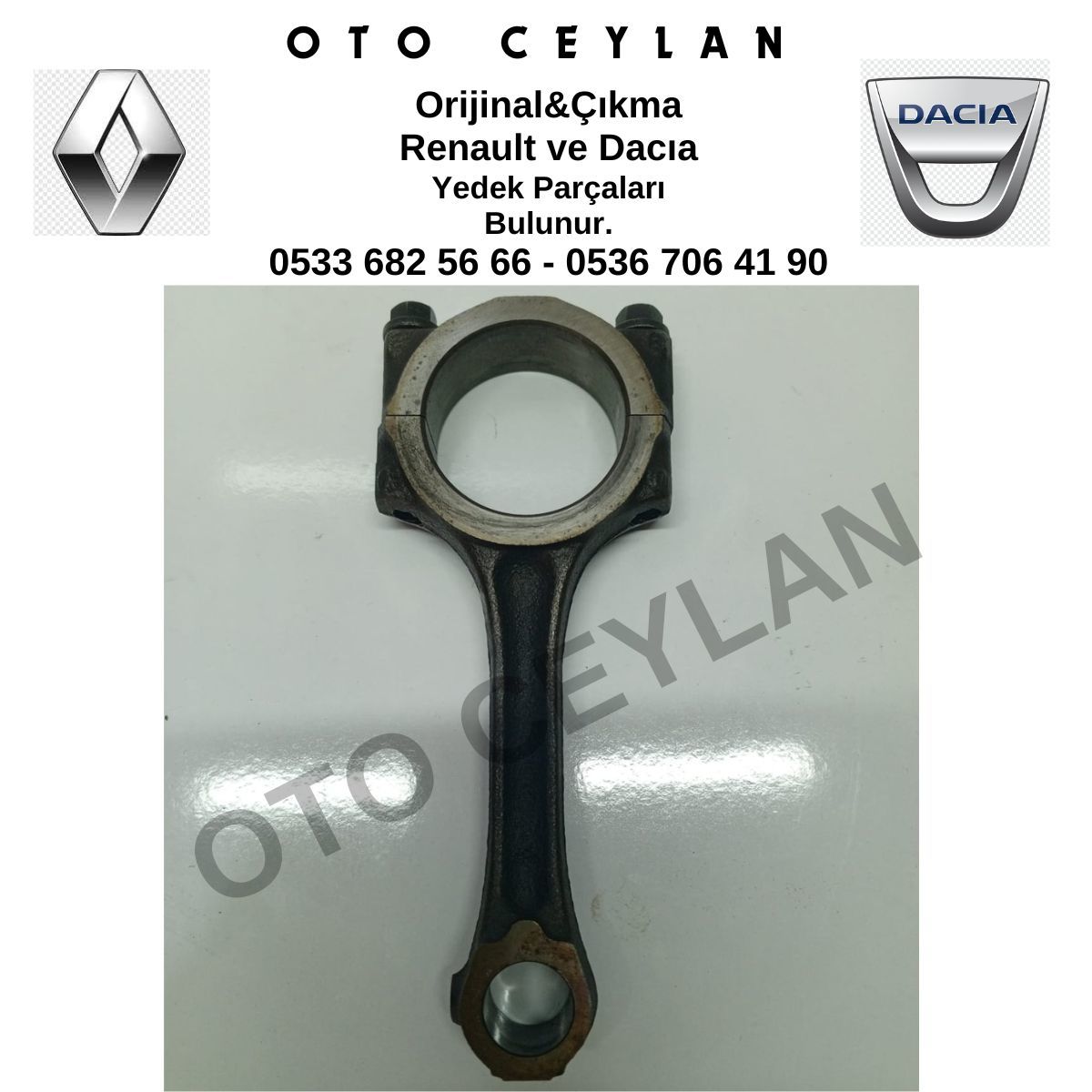 7701469247 Clio Kango Twingo 1.2 16V D4F D7F Piston Kolu Orijinal Çıkma
