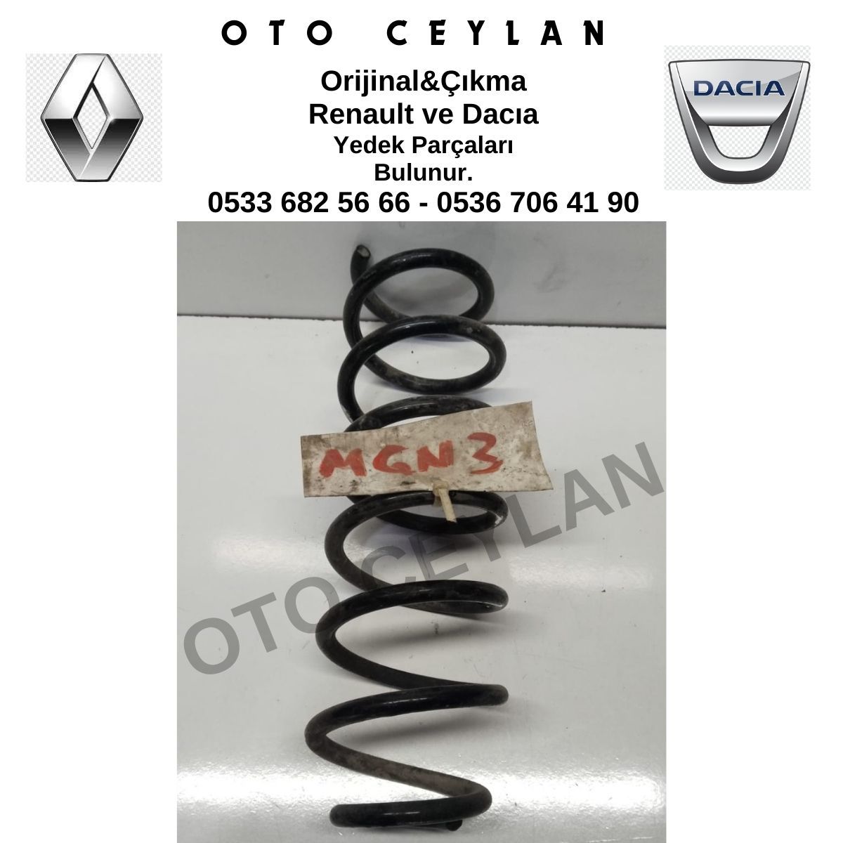 550200060R Megane 3 Arka Helezon Yayı (Hatchback) Orijinal Çıkma