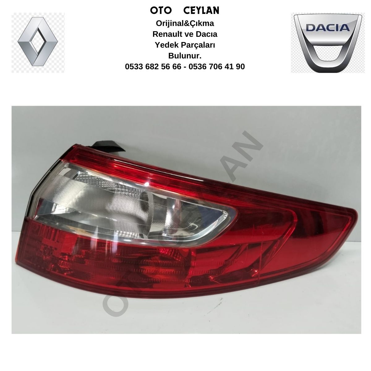 265502140R Fluence Arka Dış Stop Sıfır Orjinal