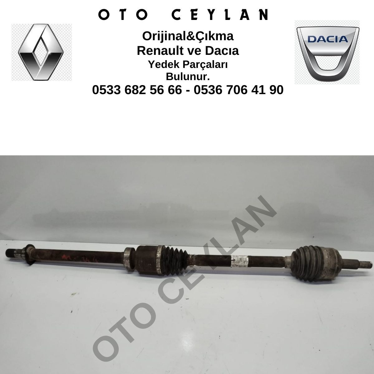 391001137R Megane 4 Sağ Ön Aks 1.5 Dci K9K Euro 6 Orijinal Çıkma
