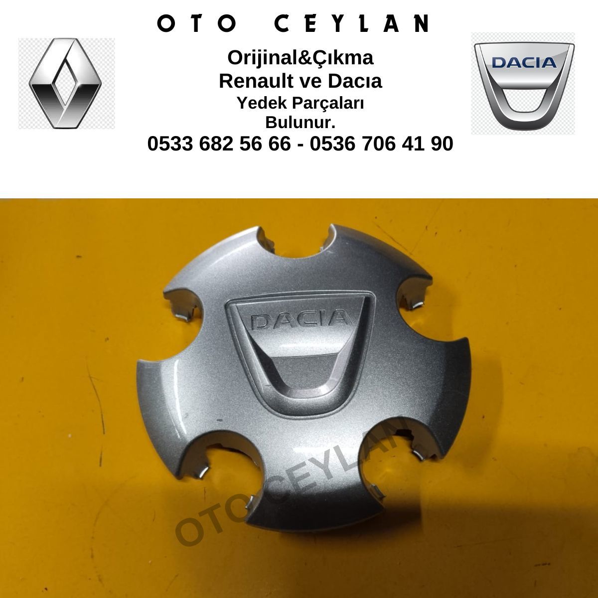 403157451R Duster Jant Kapağı Orta Göbek Sıfır Orijinal