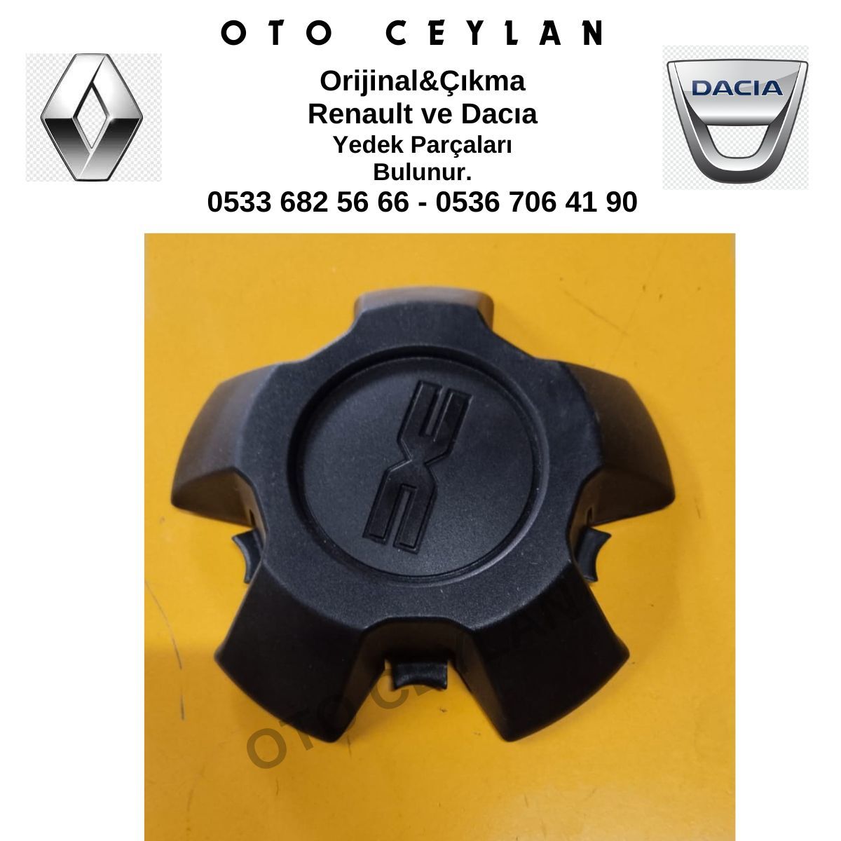 403153753R Duster XJD Jant Kapağı Göbeği Sıfır Orijinal