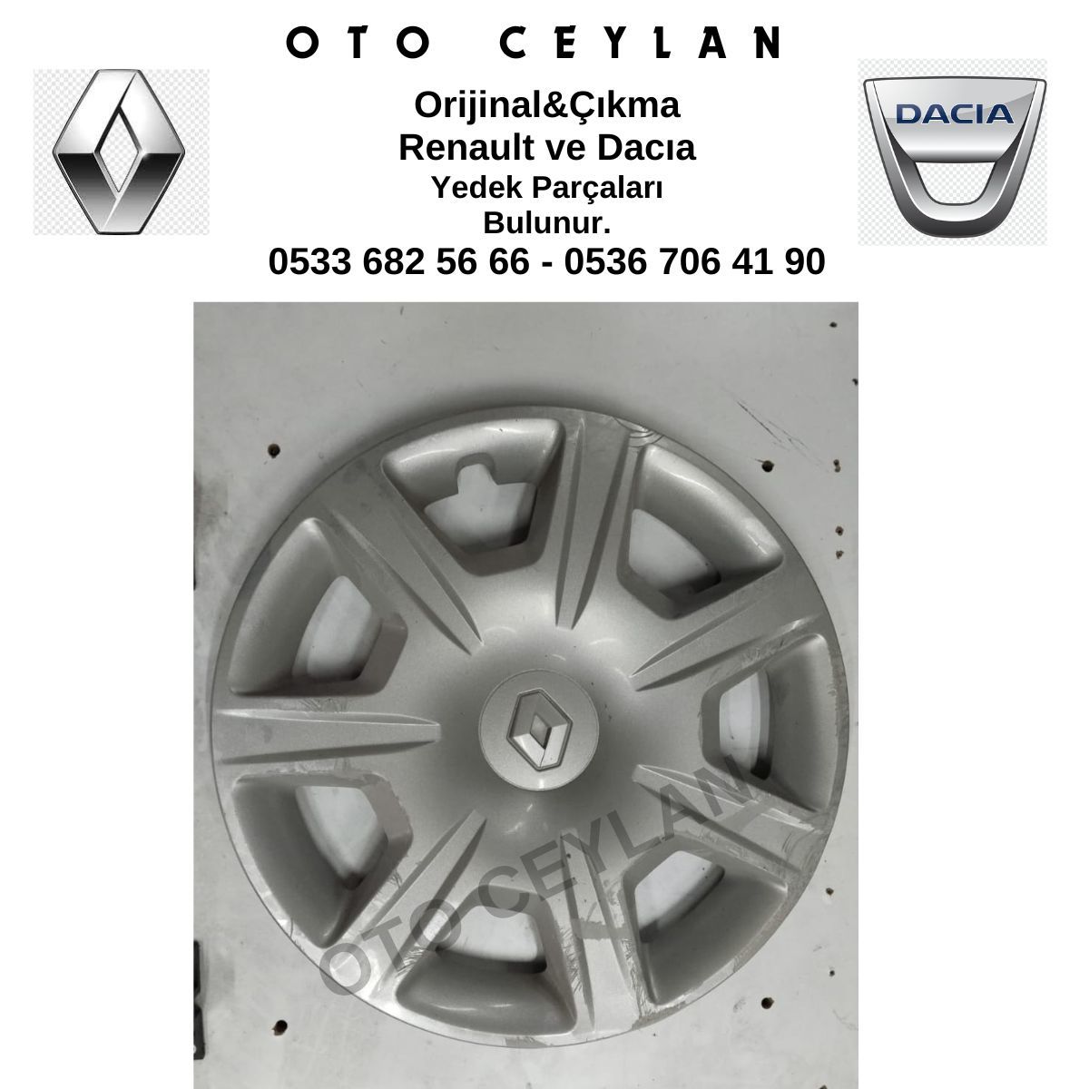 403156416R Clio 3 15İnc Jant Kapağı Orijinal Çıkma