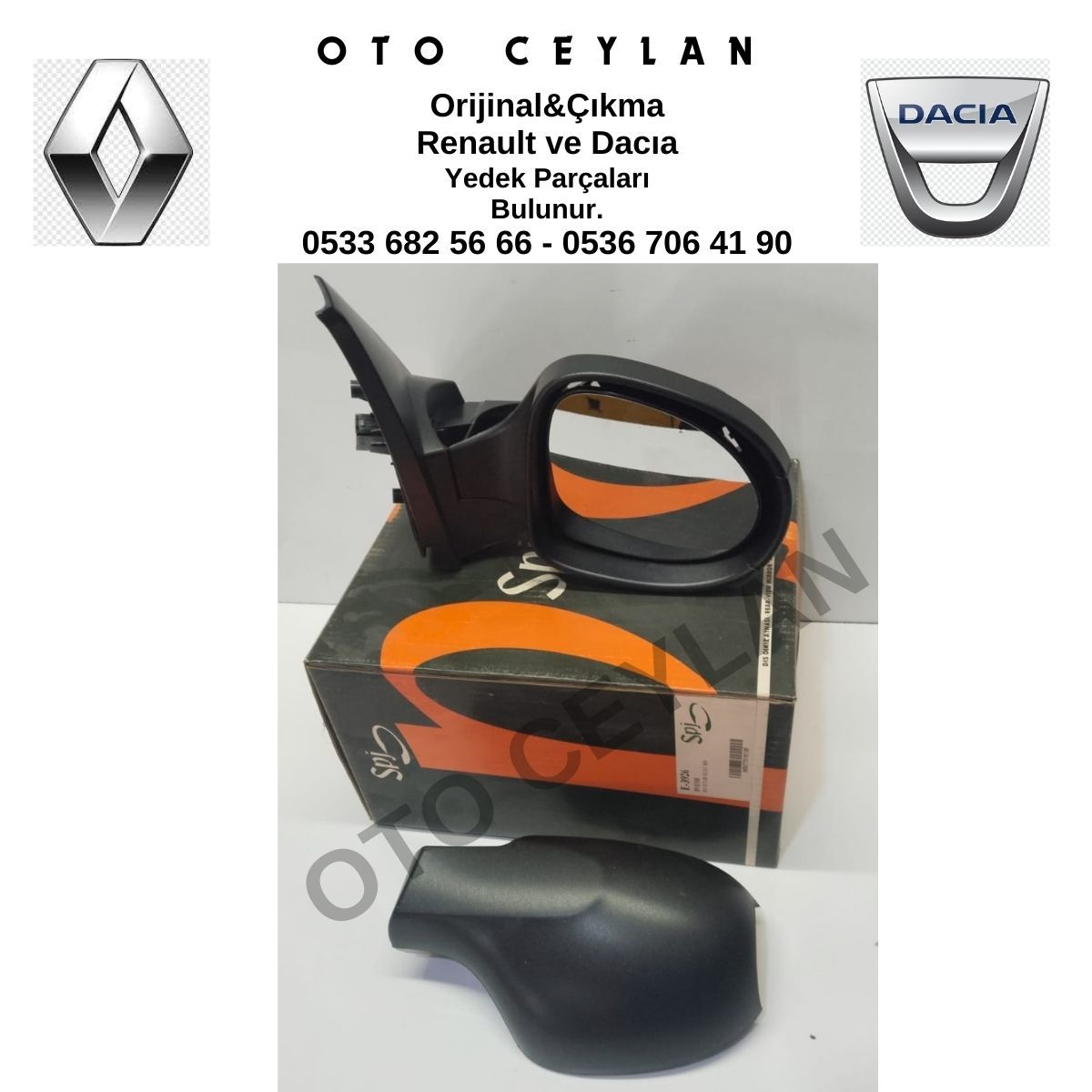 SPJ E 3926 7701070380 Clio Symbol Thalia Dış Dikiz Ayna Sağ Elektrikli Sensörlü Sıfır İthal
