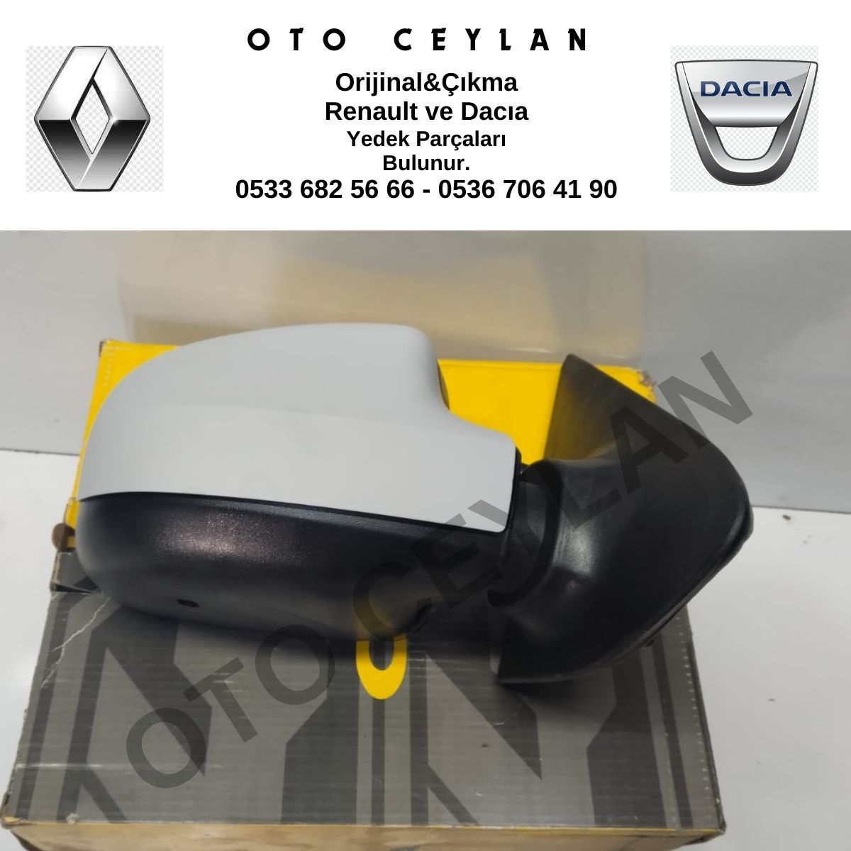 963011787R Logan Sandero Stepway Dış Dikiz Aynası Sağ Sıfır GVA Marka İthal