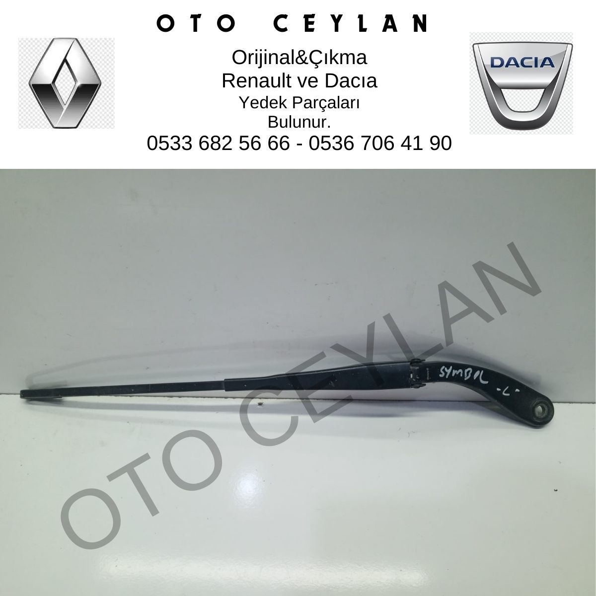 288818609R 288803876R Logan 2 Sandero 2 Symbol 2 Ön Sol Cam Silecek Kolu Orijinal Çıkma