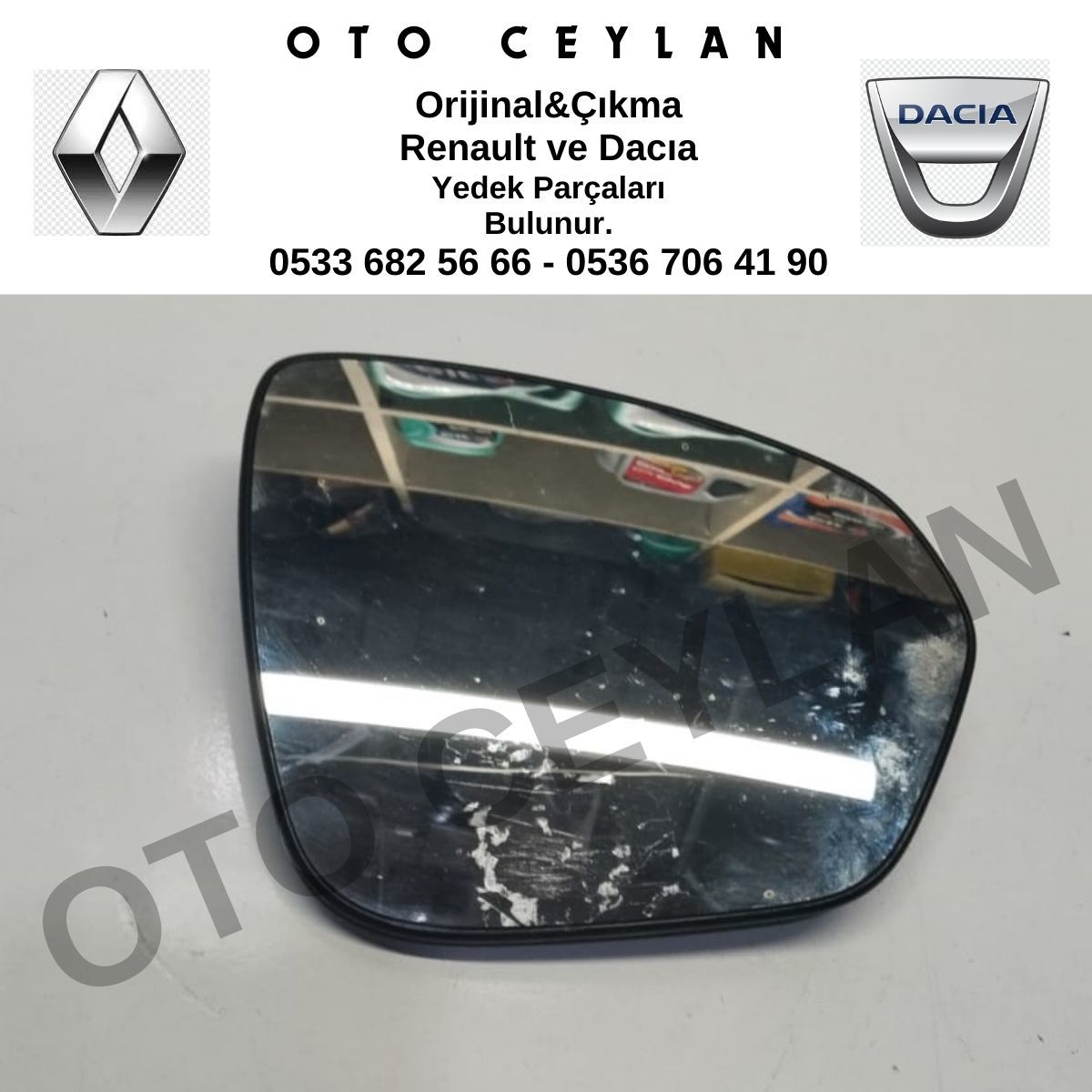 232634142 Duster Sağ Ayna Camı Orijinal Çıkma