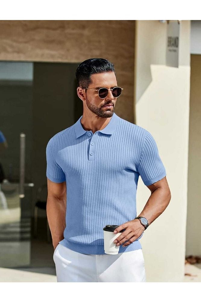 Carbon Polo Yaka Triko T-shirt