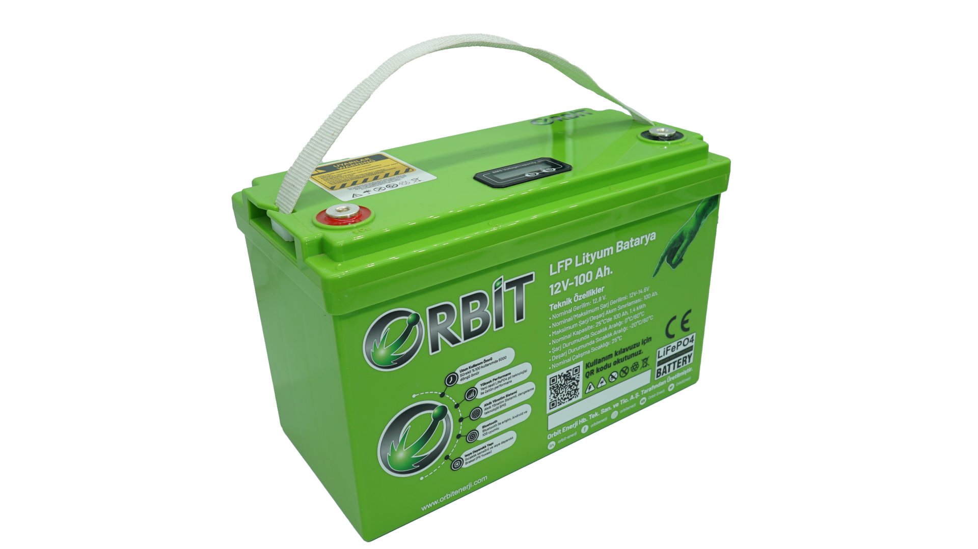 Orbit 12V 100Ah LiFePO4 Lityum Akü - GU Serial