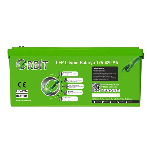 Orbit 12V 420Ah LiFePO4 Lityum Akü - VP Serial