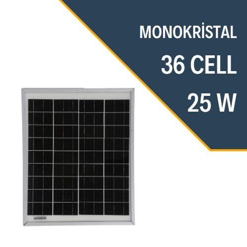 Lexron 25W Monokristal Güneş Paneli