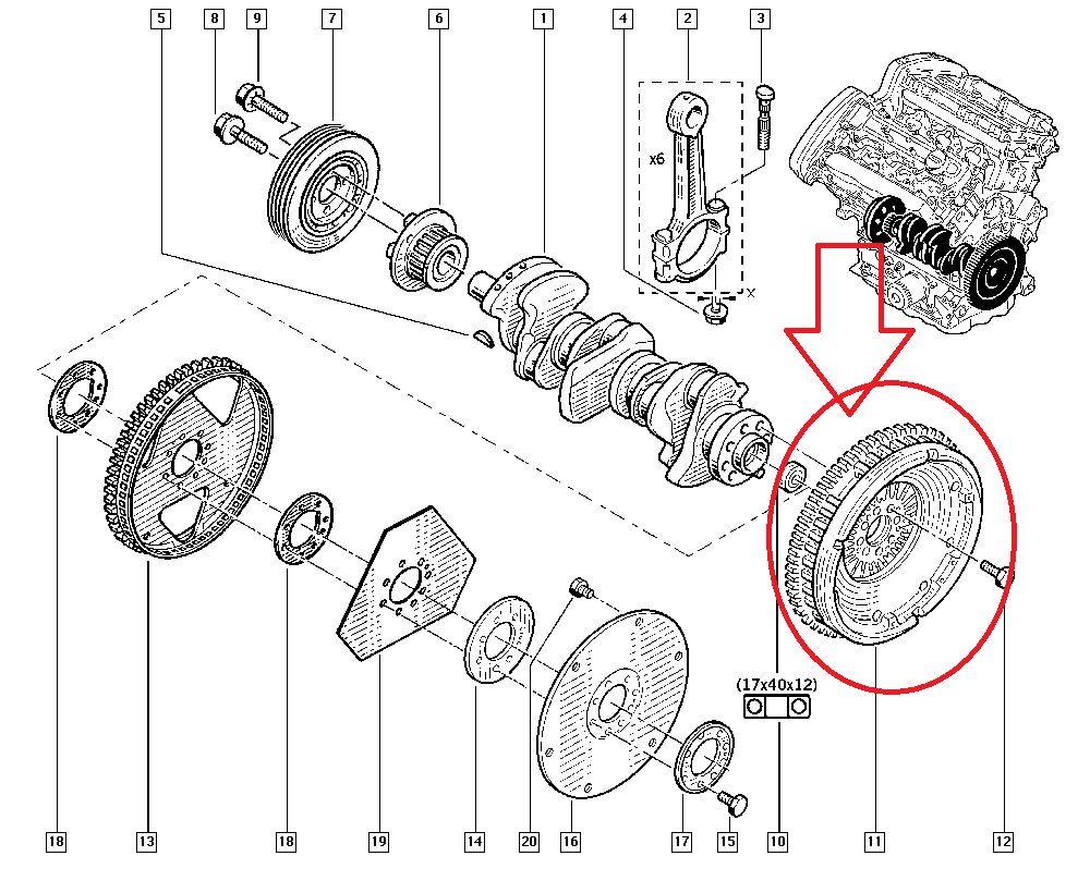 Espace 3 V6 VOLAN 8200321108 - 8200087770 -Orjinal Yedek Parça