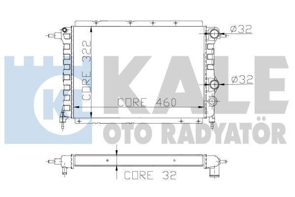 R25 Motor Su Radyatörü 2.0 8V J7T 7701407631-7700757854 -Kale