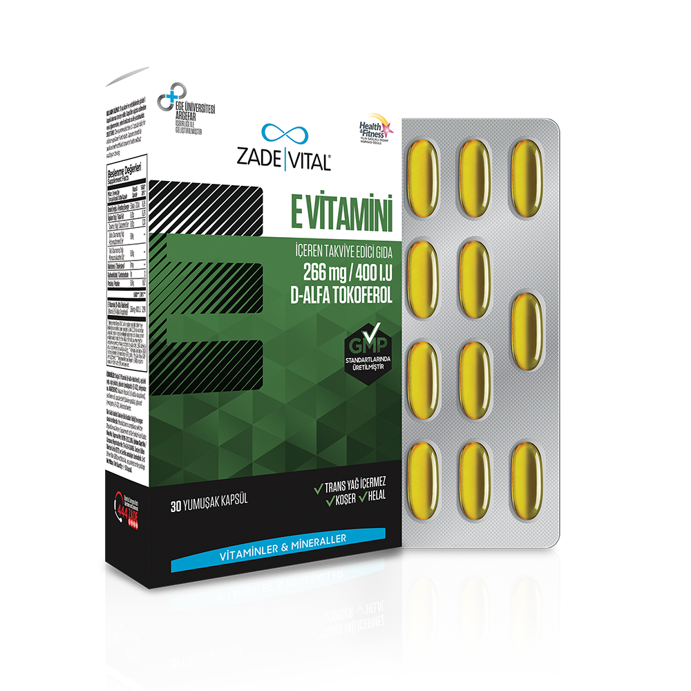 Zade Vital Vitamin E 30 Kapsül - (SKT: 05/2026)