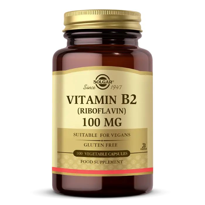 Solgar Vitamin B2 100MG 100 Kapsül - (SKT: 11/2027)
