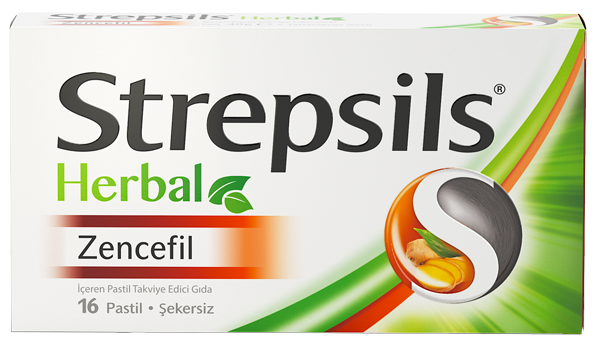 Strepsils Herbal Zencefil 16 Pastil - (SKT: 09/2026)