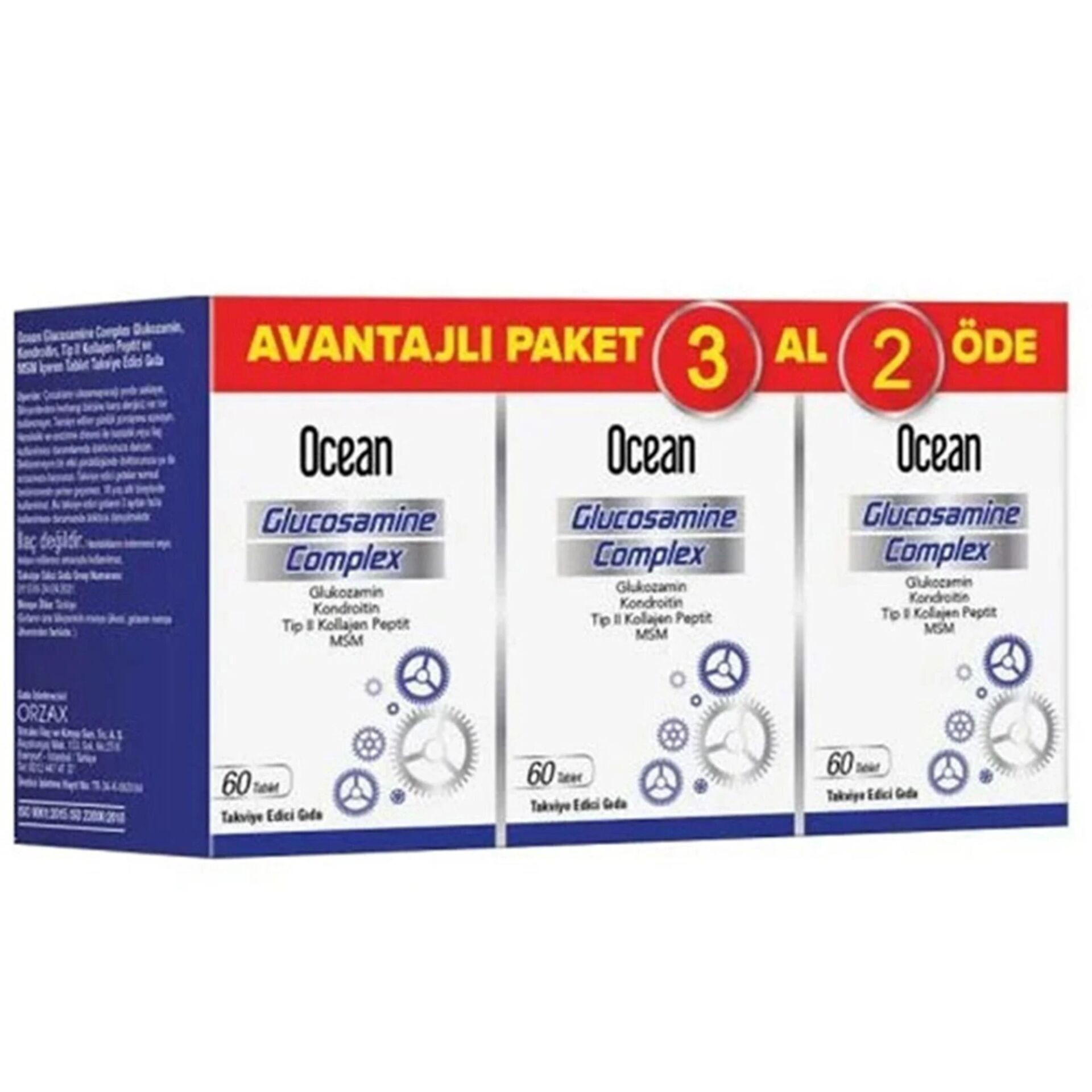Ocean Glukozamin Kompleks 60 Tablet - 3 Al 2 Öde - (SKT: 07/2026)