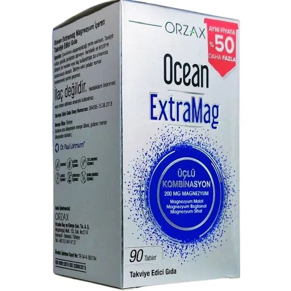 Ocean Extramag 90 Tablet - Eski Ambalaj - (SKT: 01/2028)