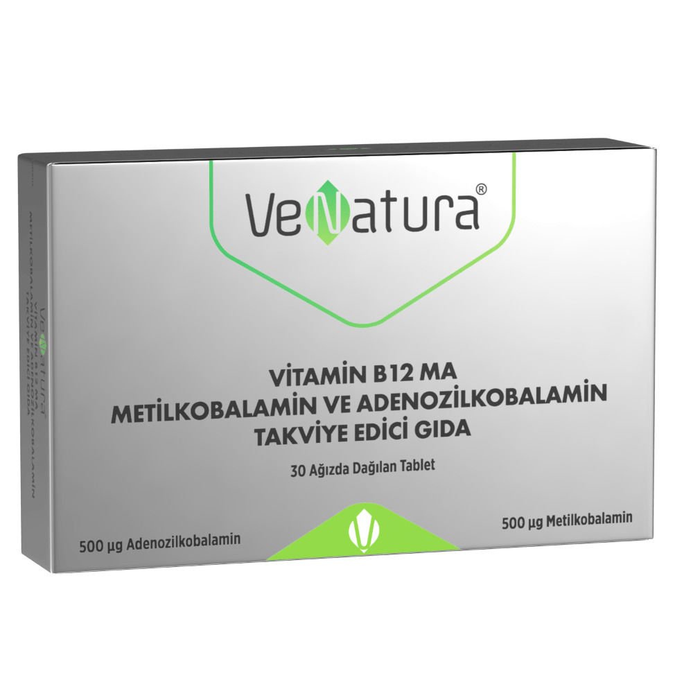 Venatura B-Trio ODT Metilkobalamin Metil Folat ve Vitamin B6 30 Tablet - (SKT: 10/2027)