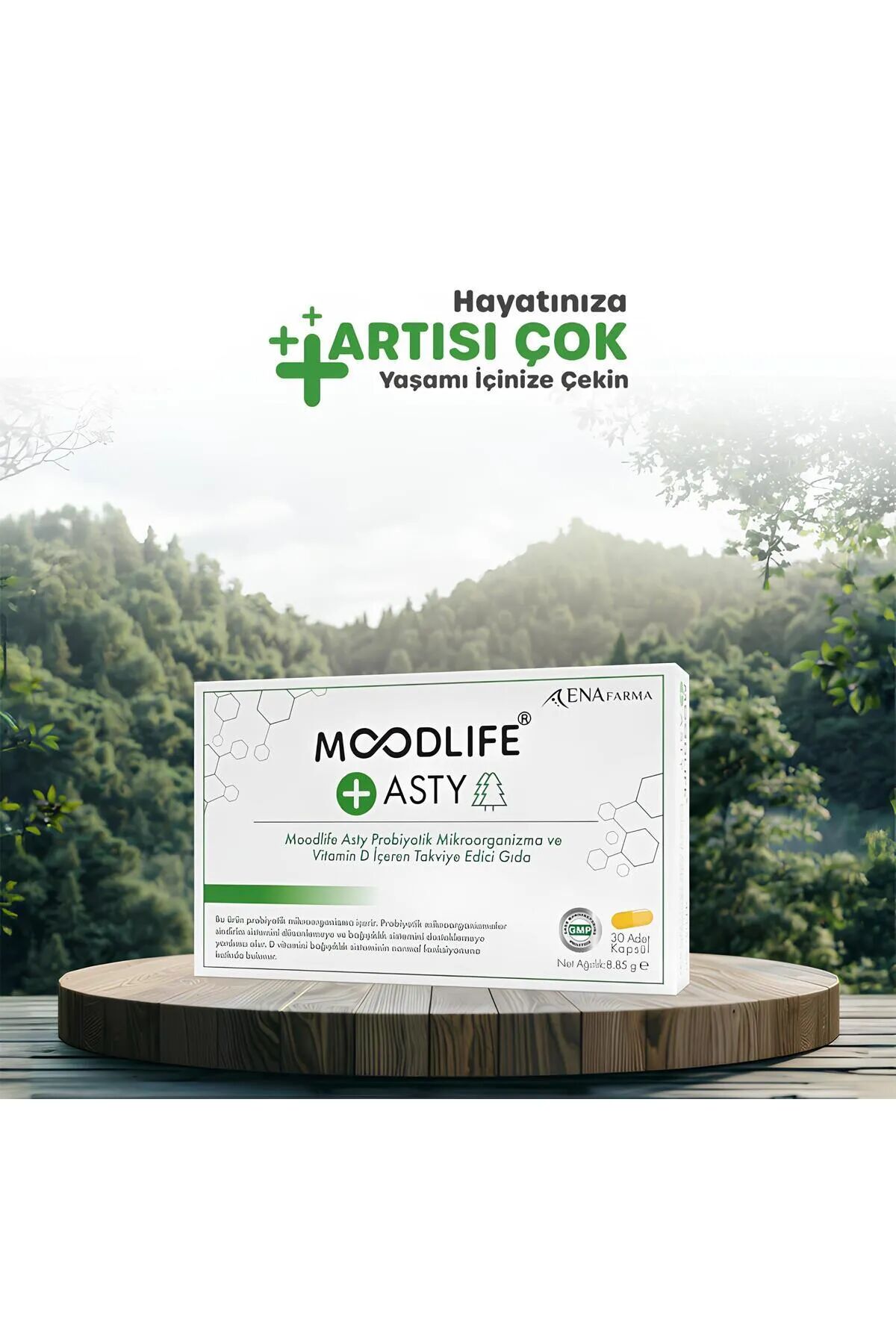 Moodlife Asty Probiyotik ve Vitamin D içeren Takviye Edici Gıda 30 Kapsül - (SKT: 09/2026)