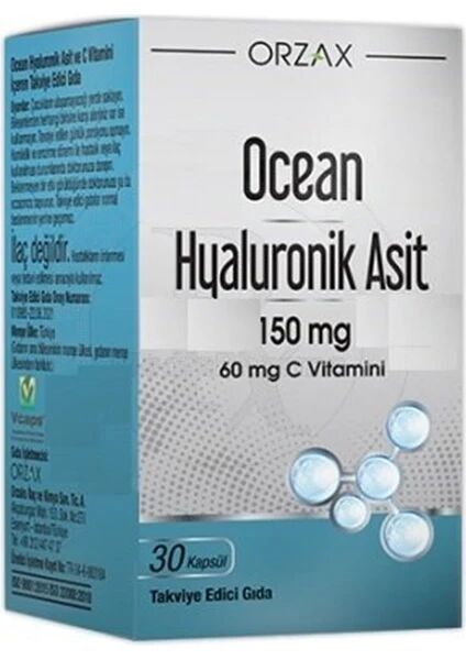 Ocean Hyaluronik Asit 150 mg 30 Kapsül - (SKT: 05/2025)