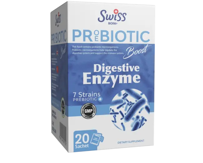 Swiss Bork Digestive Enzyme Boost 20 Şase - (SKT: 09/2025)