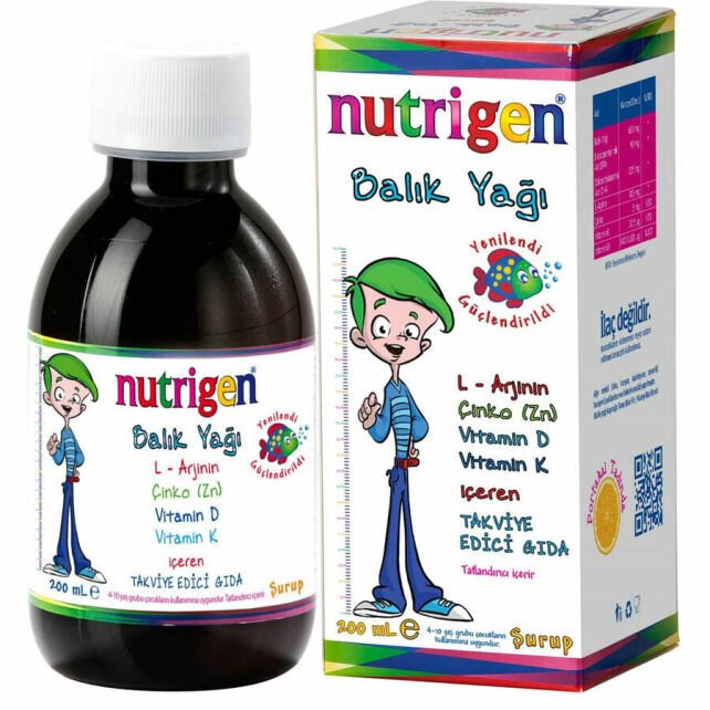 Nutrigen Balık Yağı Şurubu 200 ml - (SKT: 06/2025)