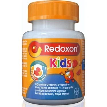Redoxon Kids Vitamin C + D + Çinko 60 Çiğnenebilir Tablet - (SKT: 02/2026)