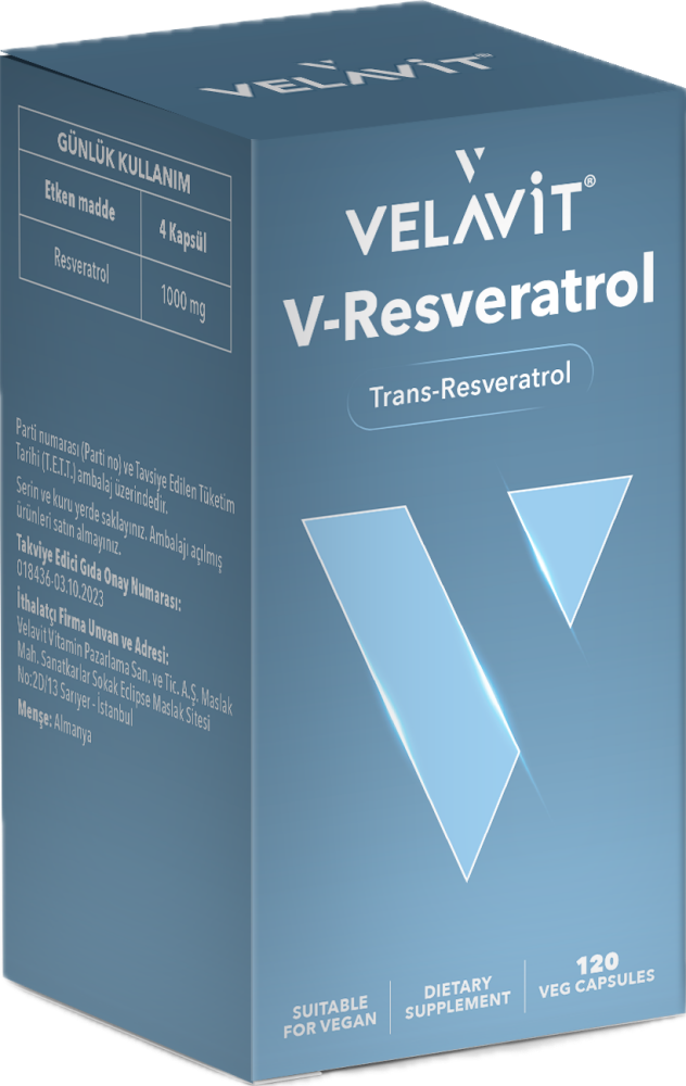 Velavit V-Resveratrol 120 Kapsül - (SKT: 04/2027)