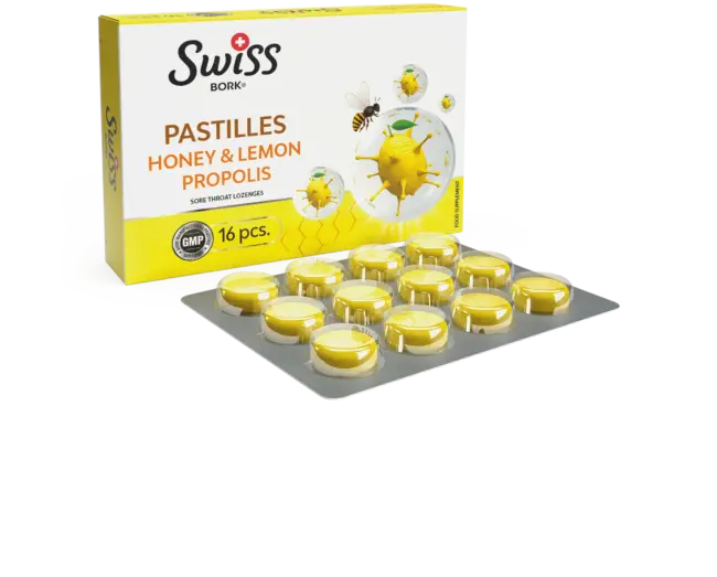 Swiss Bork Bal Limon Propolis Pastil 16'lı - (SKT:11/2025)