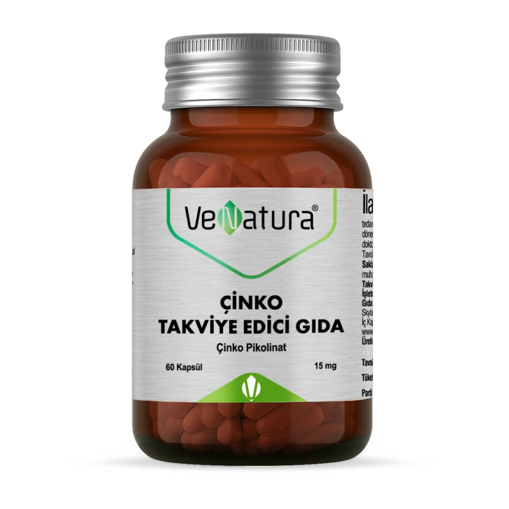 Venatura Çinko Takviye Edici Gıda 15 mg 60 Kapsül - (SKT: 11/207)