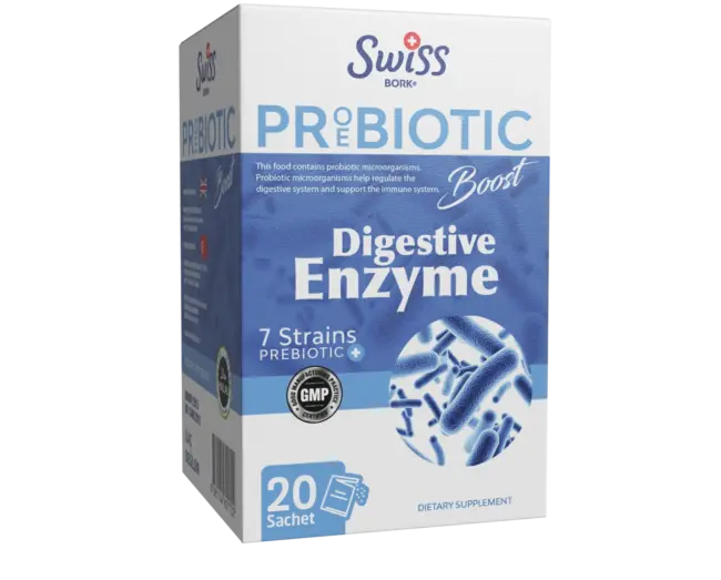 Swiss Bork Digestive Enzyme Boost 20 Şase - (SKT: 09/2025)