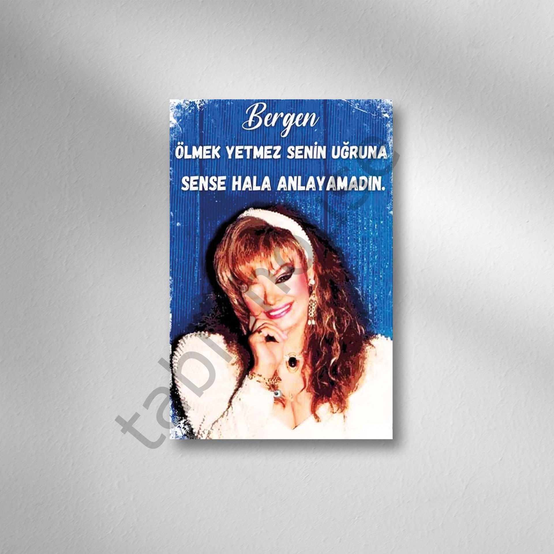 Bergrn Ölmek Yetmez Senin Uğruna Retro Ahşap poster