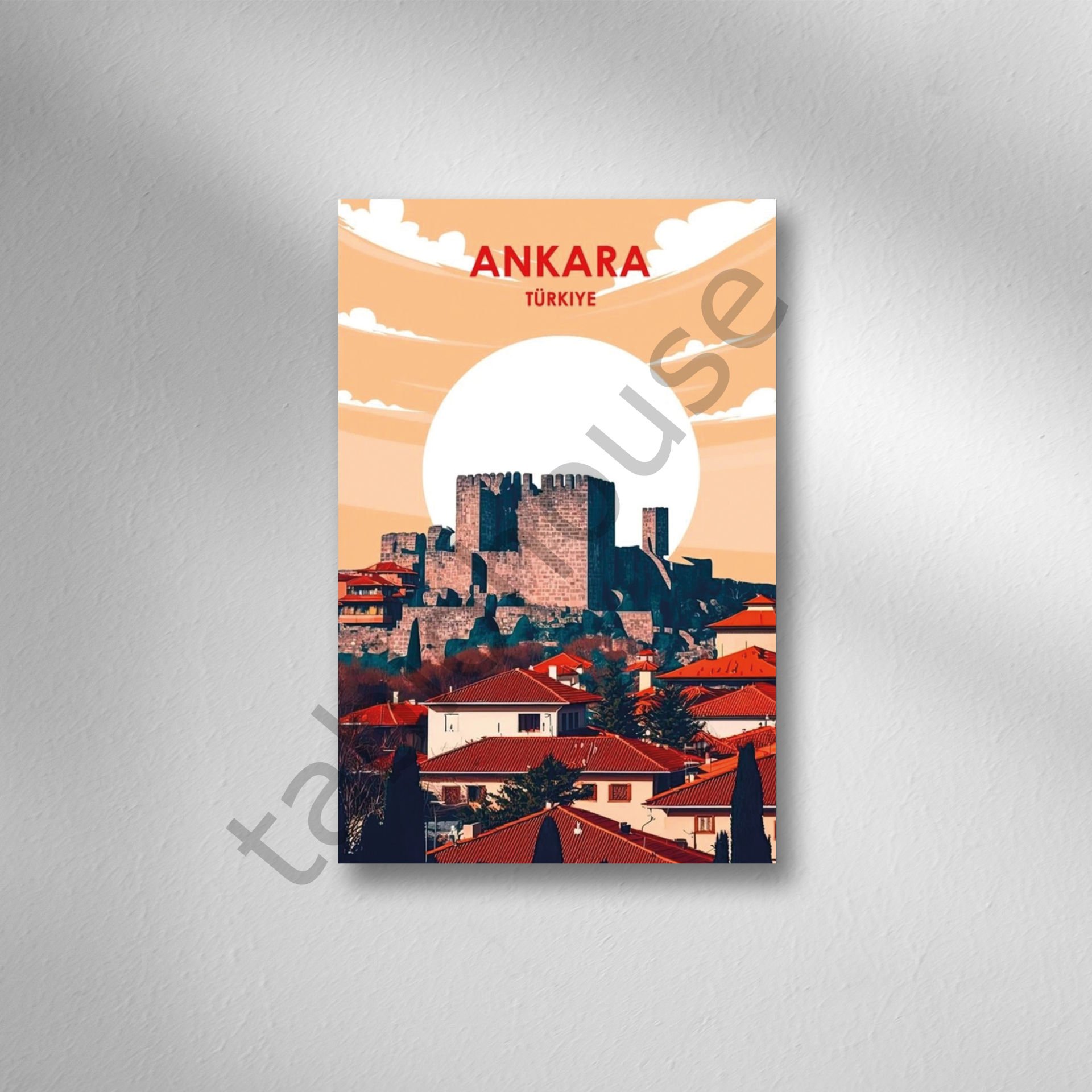 Ankara Retro Ahşap Poster