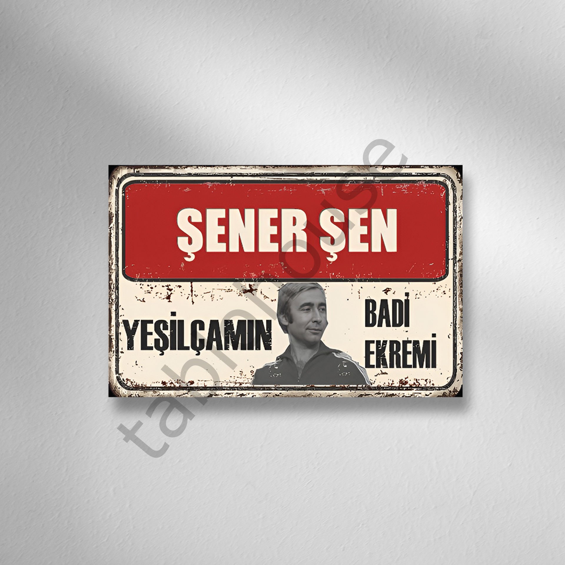 Yeşilçam ''Şener Şen'' Retro Ahşap Poster
