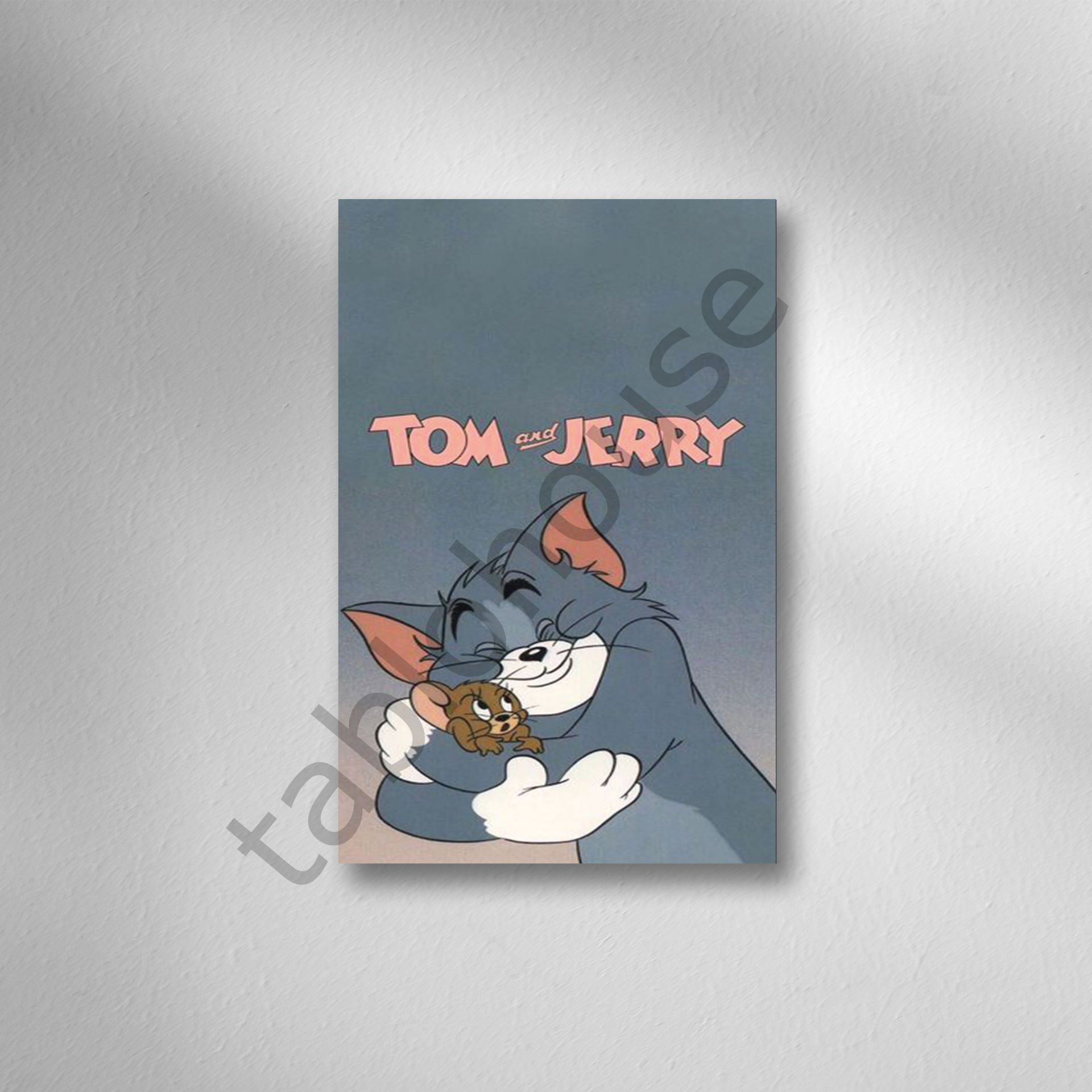 Tom ve Jerry Retro Ahşap Poster