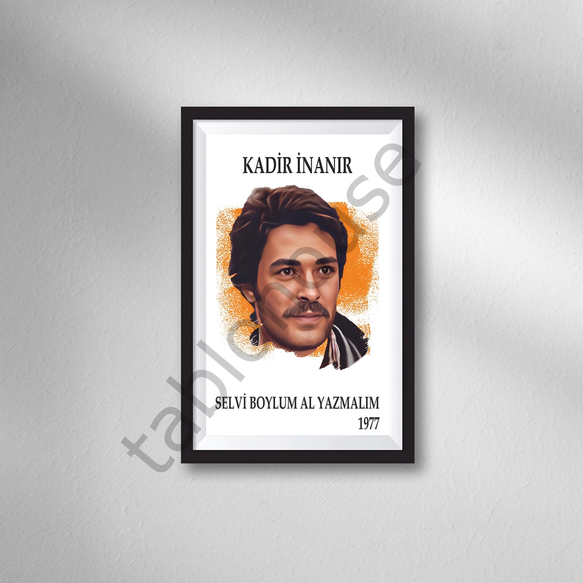 Kadir İnanır Retro Ahşap Poster