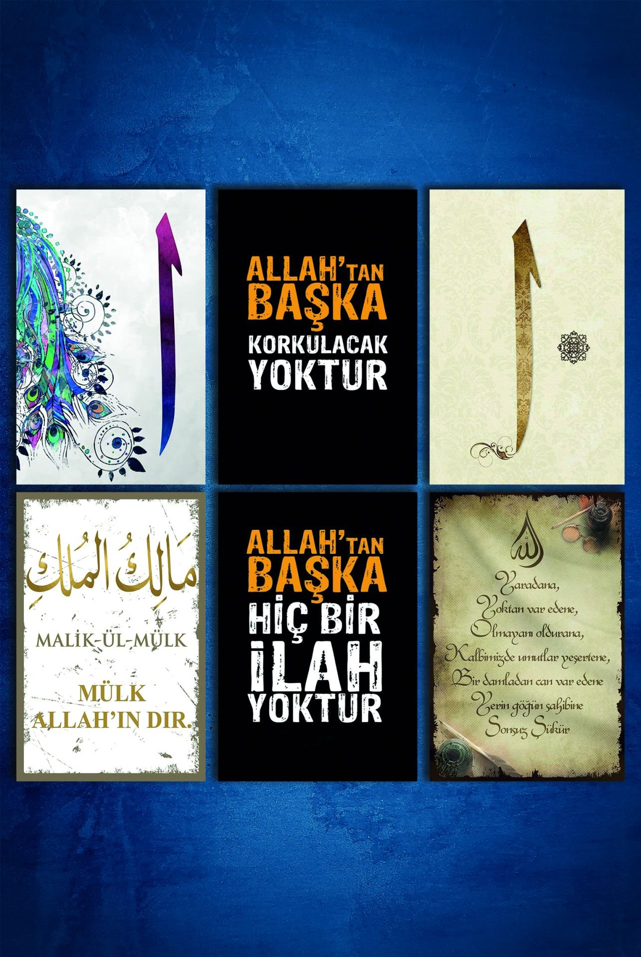 6'lı Retro Ahşap Poster