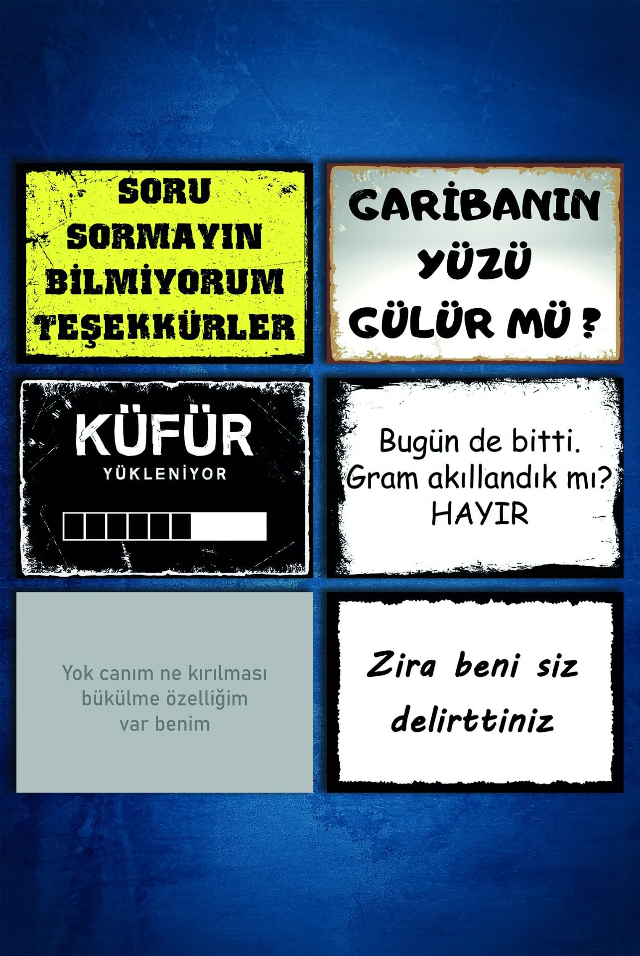 6'lı Retro Ahşap Poster