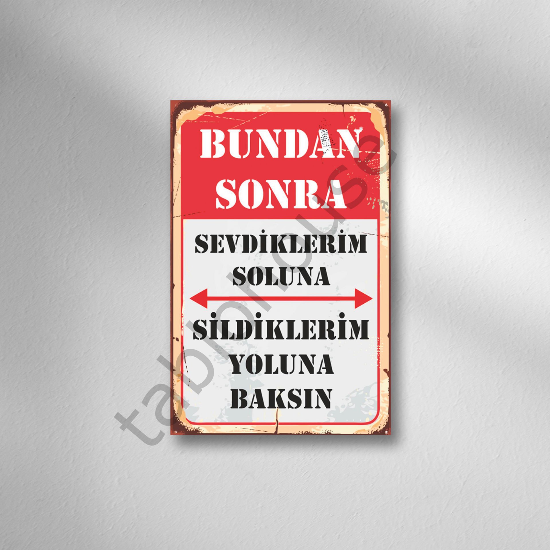 Sevdiklerim Soluna Retro Ahşap Poster