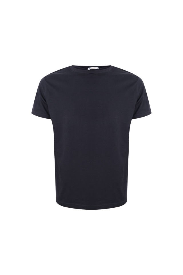 Erkek 2'li Basic Likralı T-Shirt Füme - 2XL