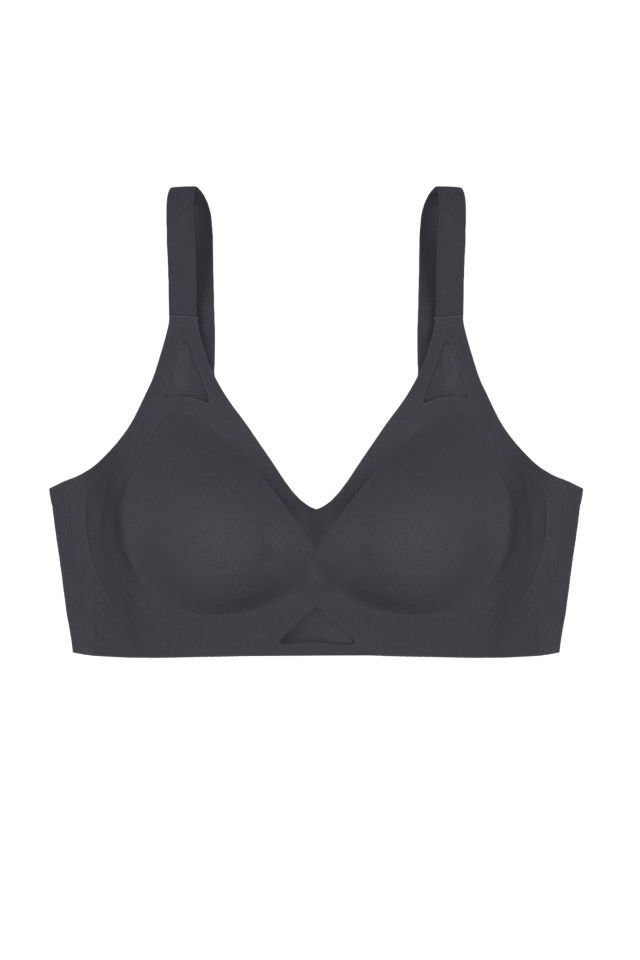 Balensiz Push Up Dikişsiz Çıkarılabilir Pedli Nefes Alan Sporcu Sütyen 90B - Siyah