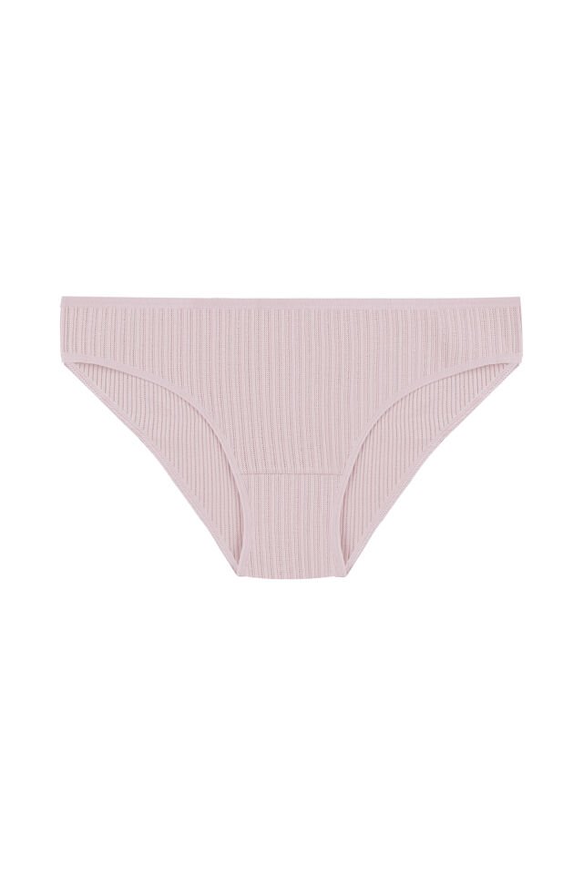 Kadın 3'lü Ajur  Slip Kahverengi - Ten - L  - XL