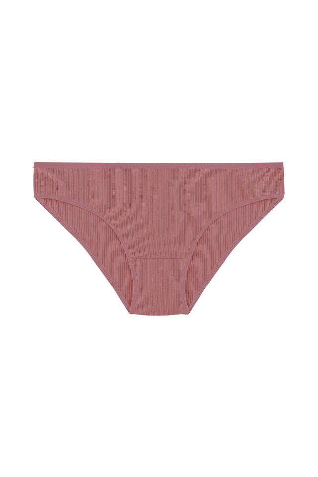 Kadın 3'lü Ajur  Slip Kahverengi - Ten - L  - XL