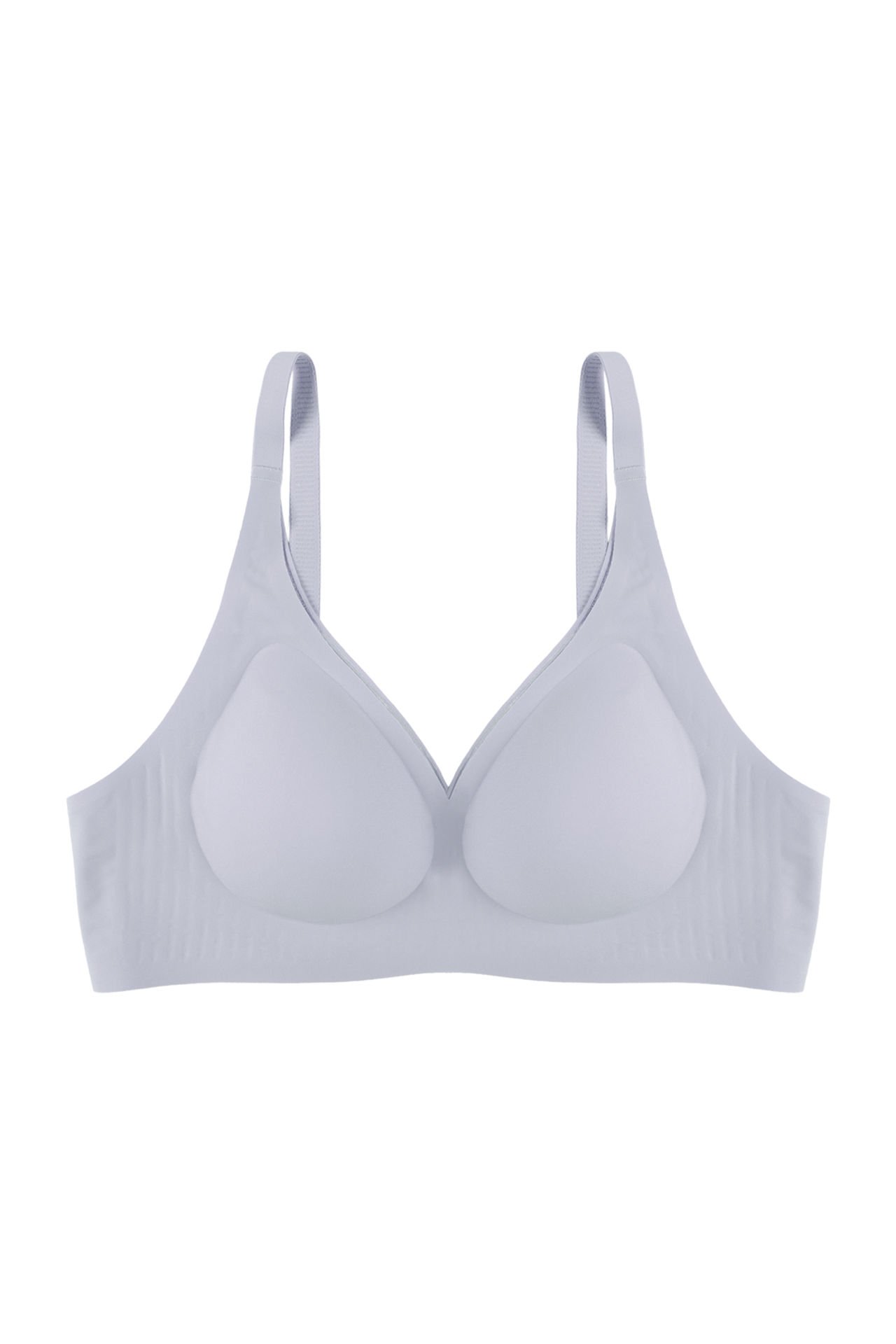 Balensiz Lazer Dikişsiz Kaplı Dekolteli Büstiyer Sütyen 85B - Mavi