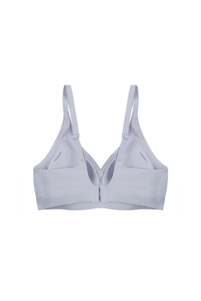 Balensiz Lazer Dikişsiz Kaplı Dekolteli Büstiyer Sütyen 85B - Mavi