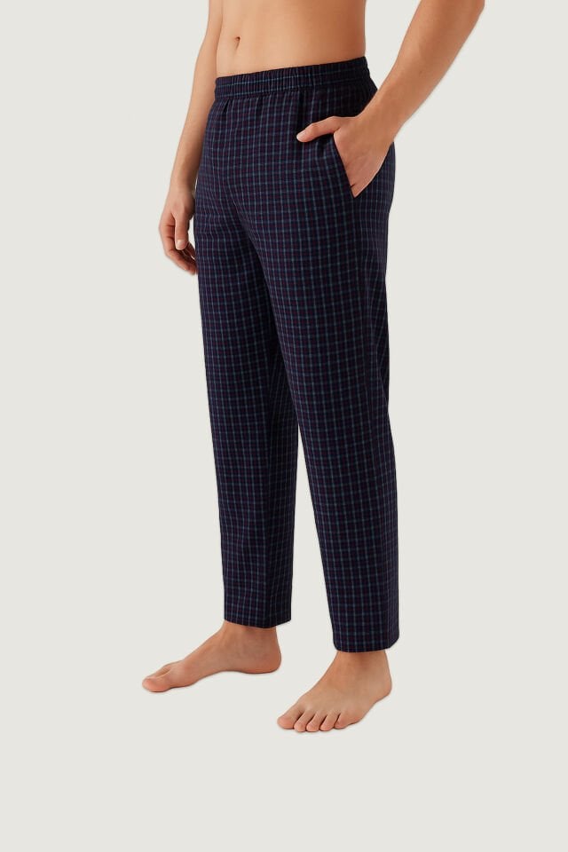 Erkek Pamuklu  2'li Tek Alt Pijama S